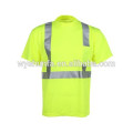 high visibility safety warning reflective T-shirt comply with ENISO20471